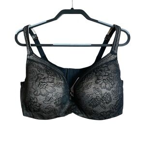Cacique black lace underwire bra in 42G